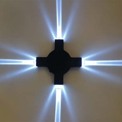 Creative Starlight Decorative LED Waterproof Black Modern Wall Lamp-Lighom