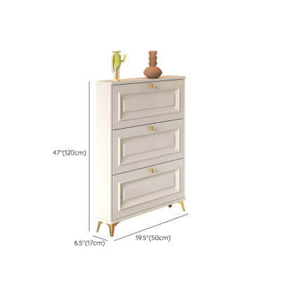 Wood Hallway Drop-Front Shoe Cabinet