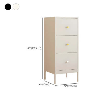Minimalist White Steel Vertical Drawer Dresser