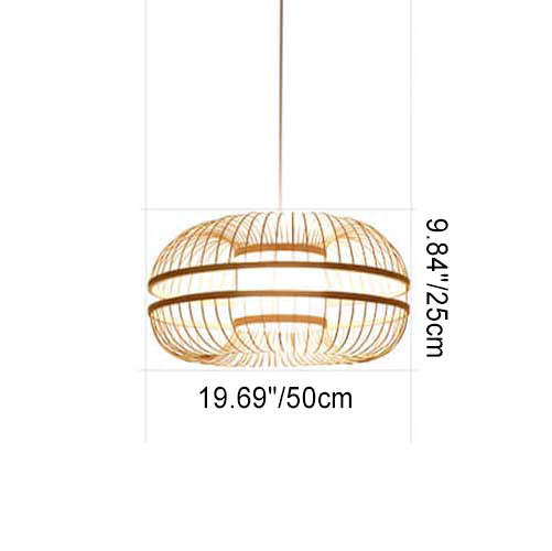 Japanese Bamboo Drum Pendant Light