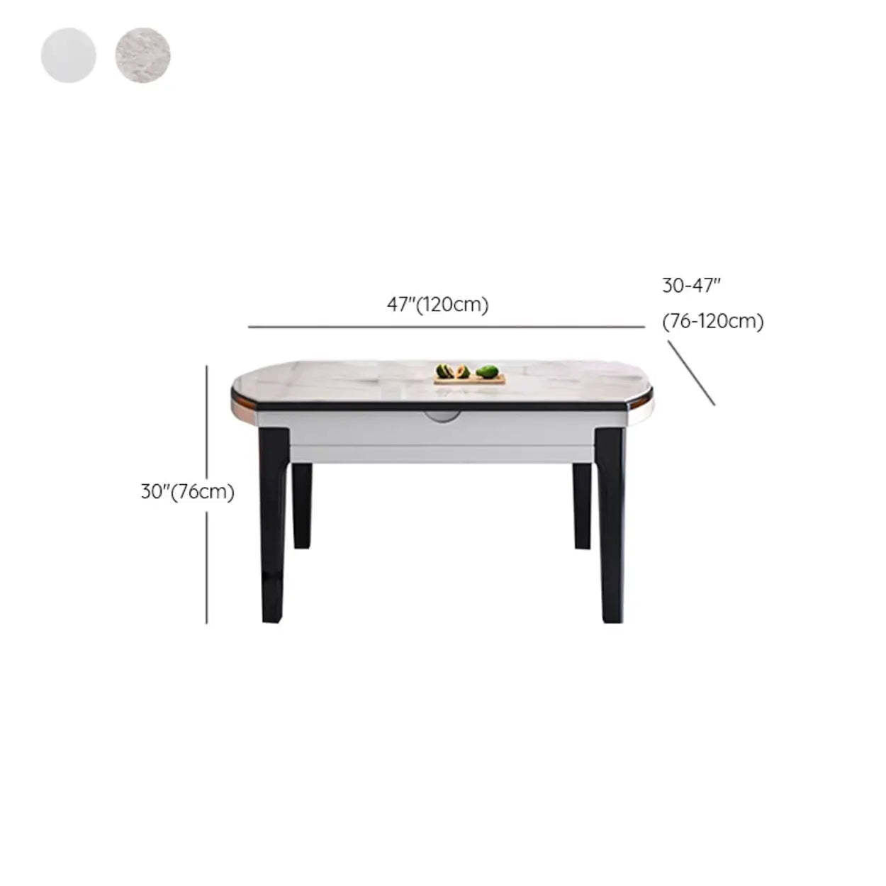 Modern Rectangular Stone Dining Table
