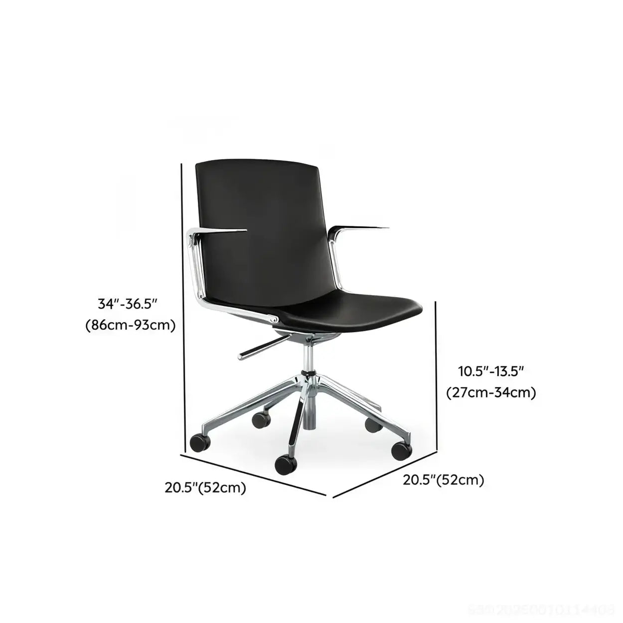 Modern Leather High-Back Swivel Armrest Office Chair