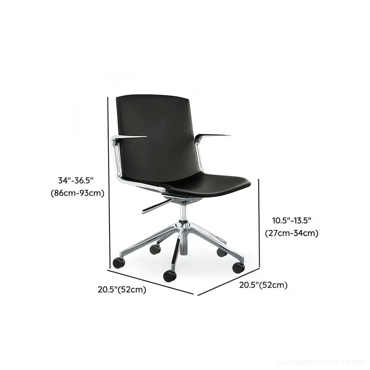 Modern Leather High-Back Swivel Armrest Office Chair