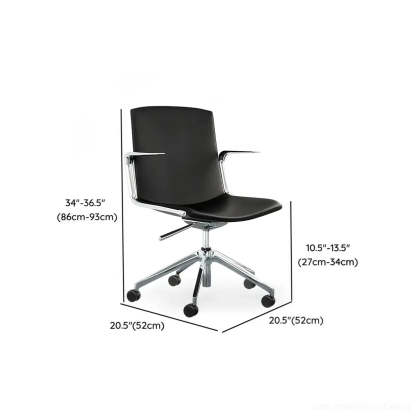 Modern Leather High-Back Swivel Armrest Office Chair