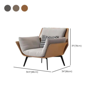 Corduroy Accent Chair with Removable Cushions