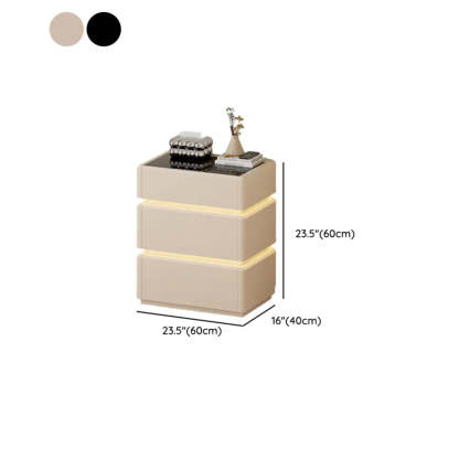 Modern Black LED TV Stand with Drawers