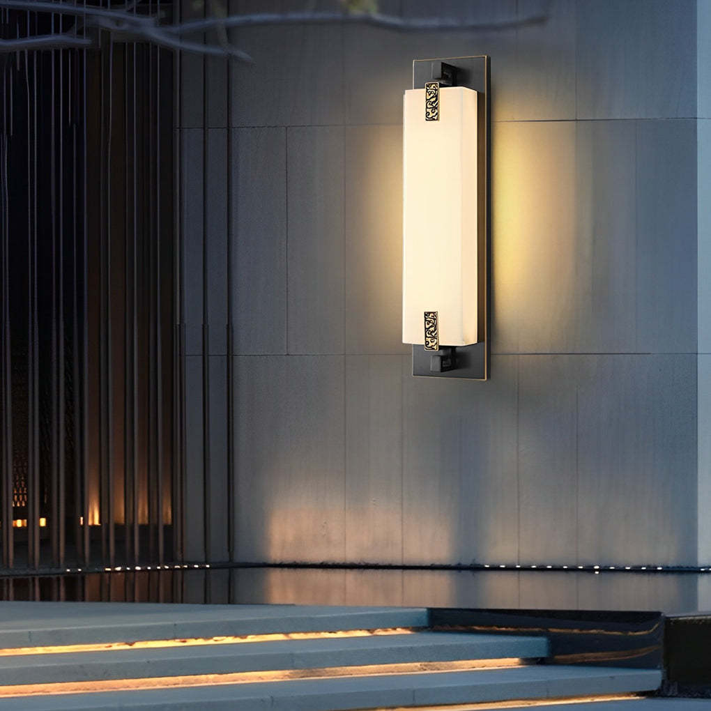 Outdoor Waterproof LED Copper Retro Exterior Wall Lights Sconces Lighting-Lighom