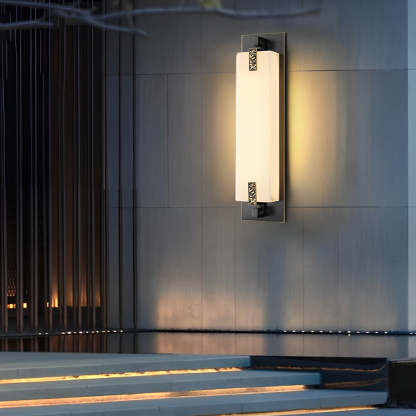 Outdoor Waterproof LED Copper Retro Exterior Wall Lights Sconces Lighting-Lighom
