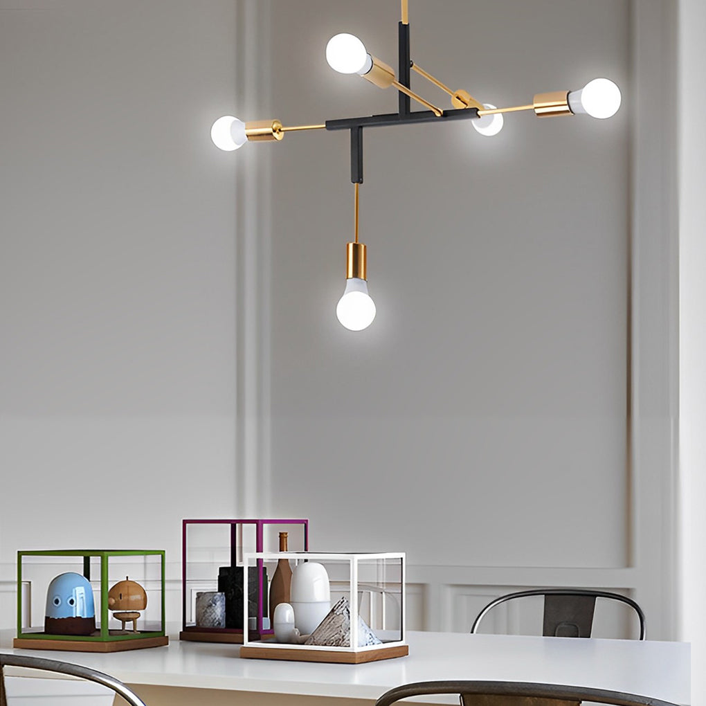 5-Light Branch Iron Modern Pendant Chandelier