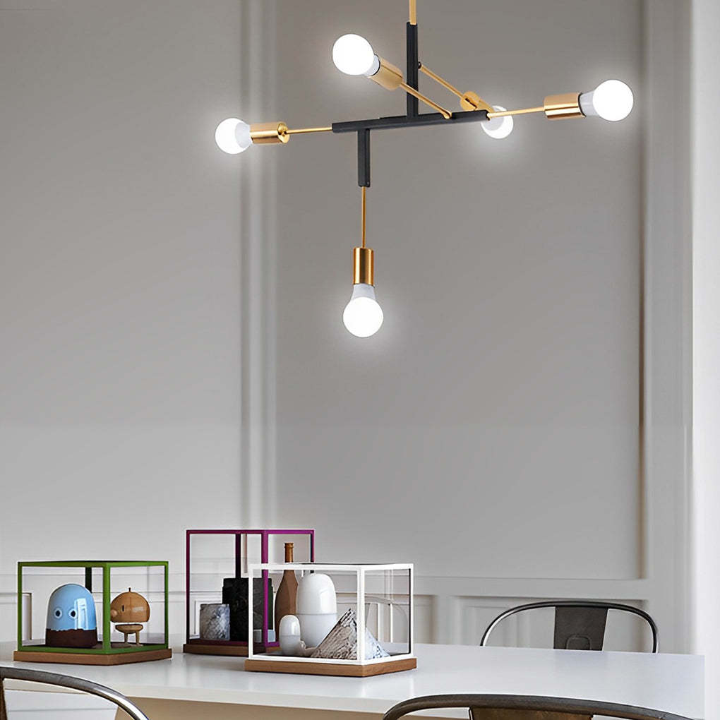 5-Light Branch Iron Modern Pendant Chandelier