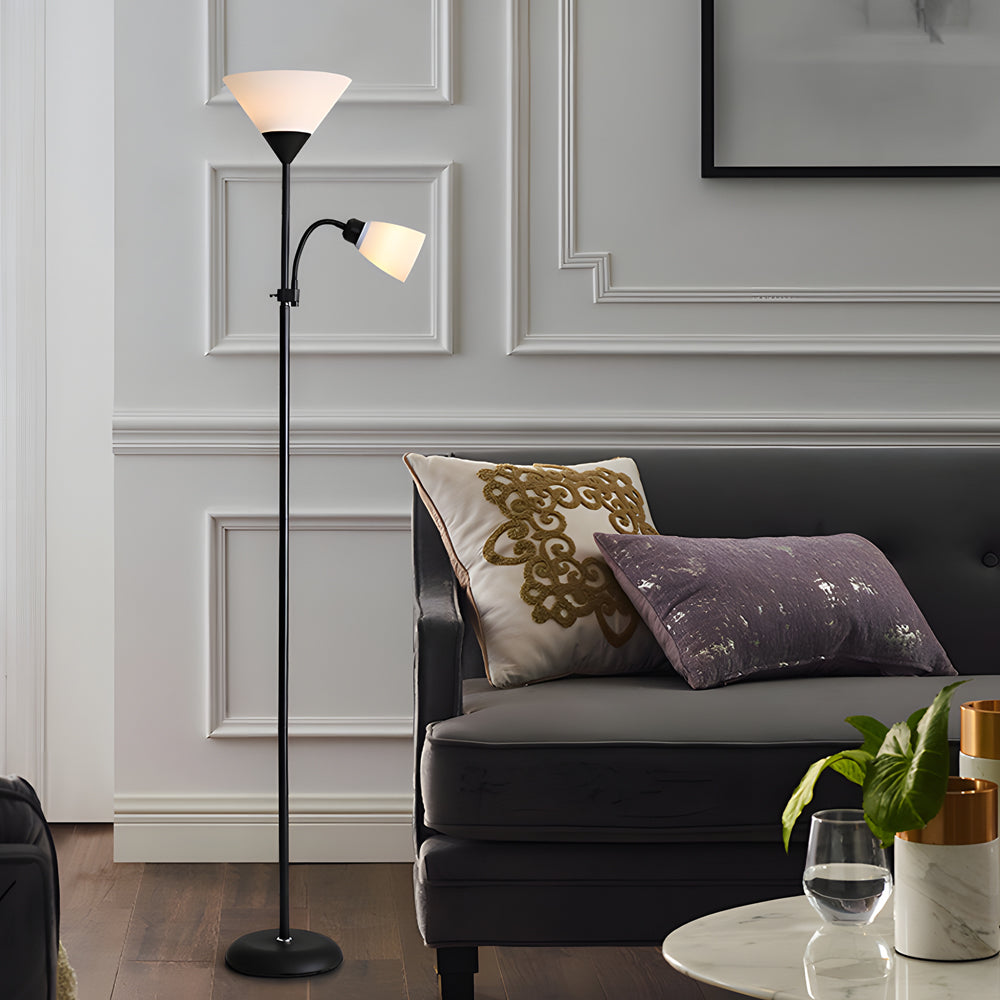 67 inch Modern Torchiere Uplight Floor Lamp with Adjustable Sidelight-Lighom