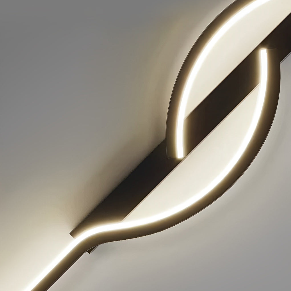 Strip Stepless Dimming Black Modern Wall Lamp — Dimmable