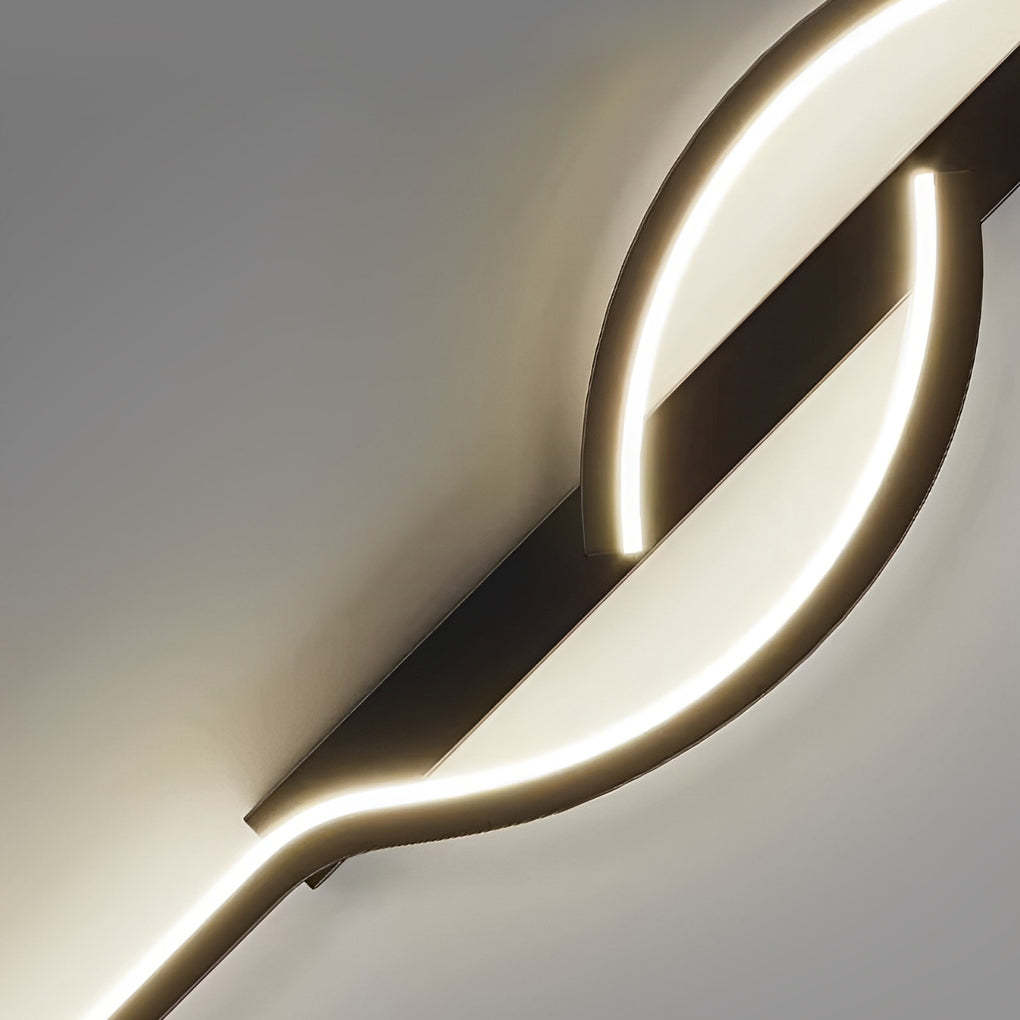Strip Stepless Dimming Black Modern Wall Lamp — Dimmable