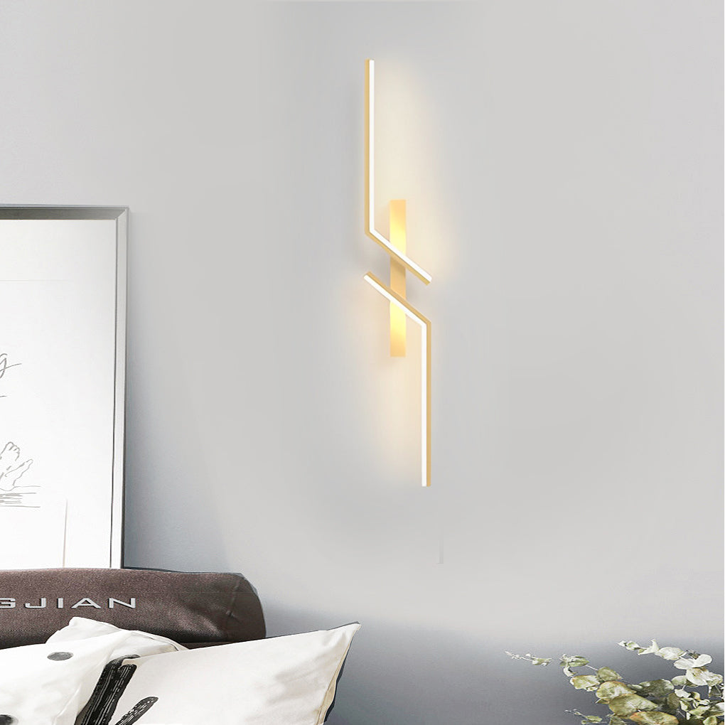 Irregular Symmetrical L Shape Creative LED Minimalist Wall Lamp Sconces Lighting-Lighom