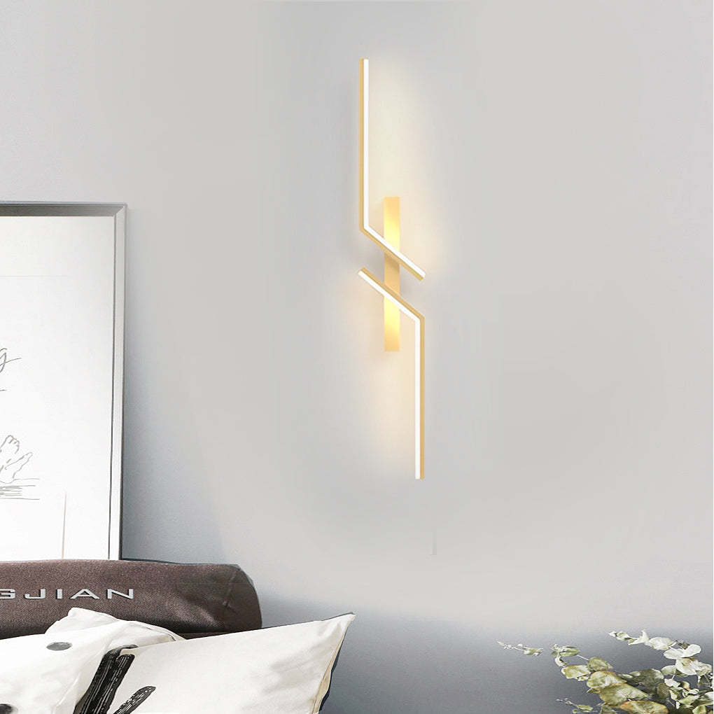 Irregular Symmetrical L Shape Creative LED Minimalist Wall Lamp Sconces Lighting-Lighom
