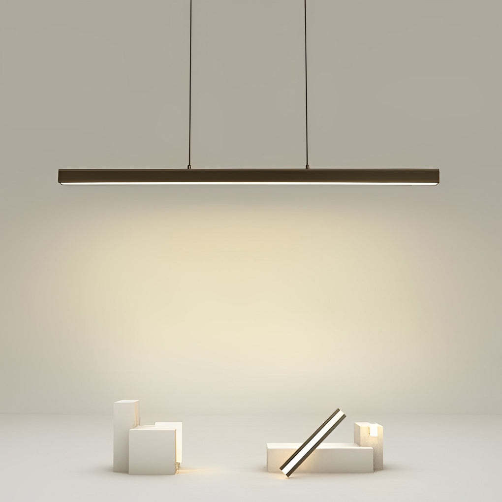 30" Rectangular Modern Black Vintage Pendant