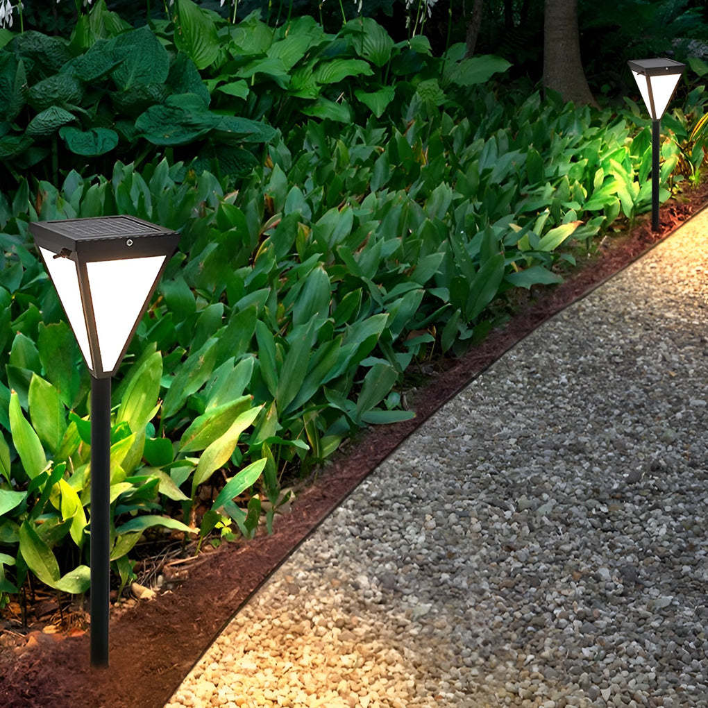Outdoor Waterproof 2.6w LED Modern Solar Pathway Lights Post Lights-Lighom