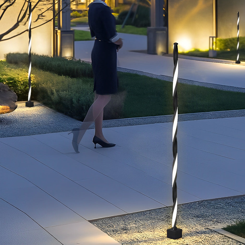 Minimalist Black Solar Lawn Path Lamp