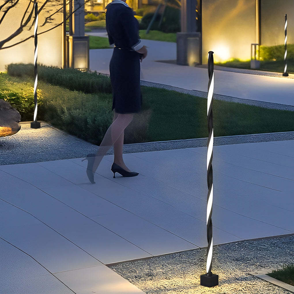 Minimalist Black Solar Lawn Path Lamp