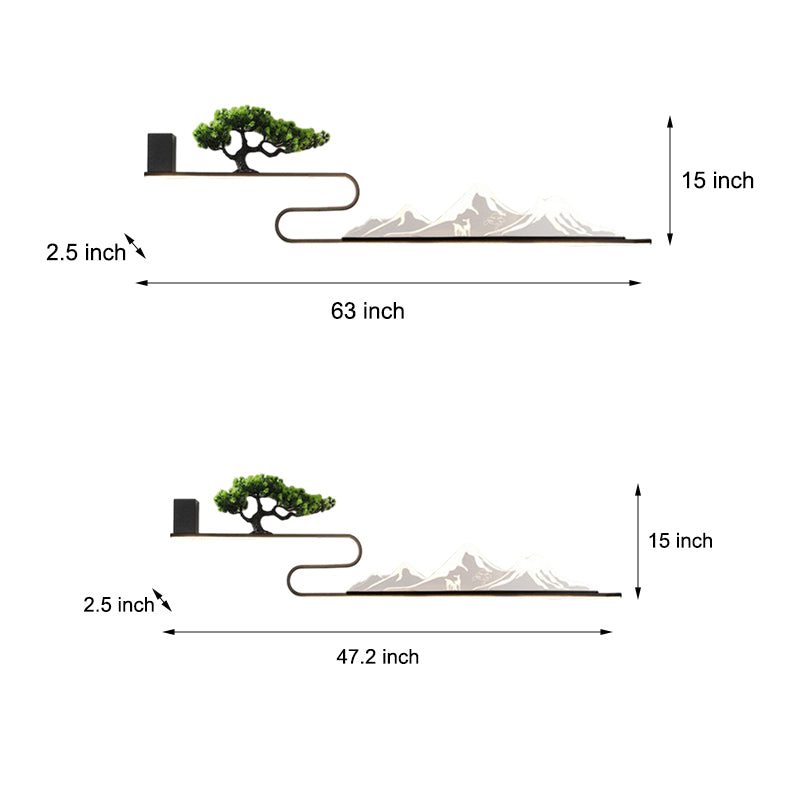 Mountain Scenery LED Modern Outdoor Wall Light