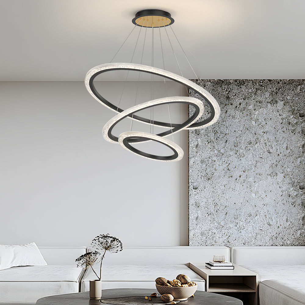 Adjustable Ring Dimmable Modern Chandelier
