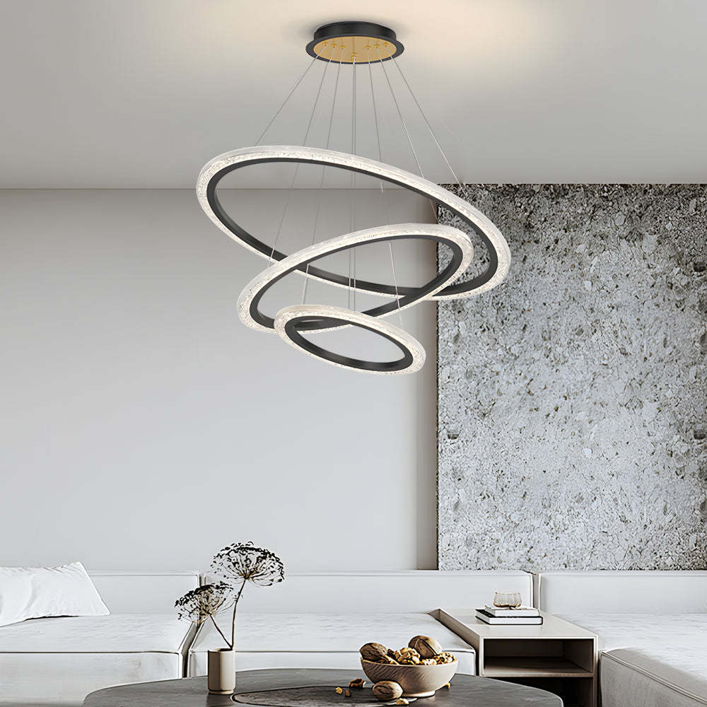 Adjustable Ring Dimmable Modern Chandelier