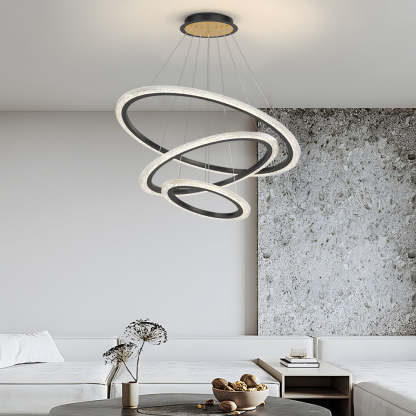 Adjustable Ring Dimmable Modern Chandelier