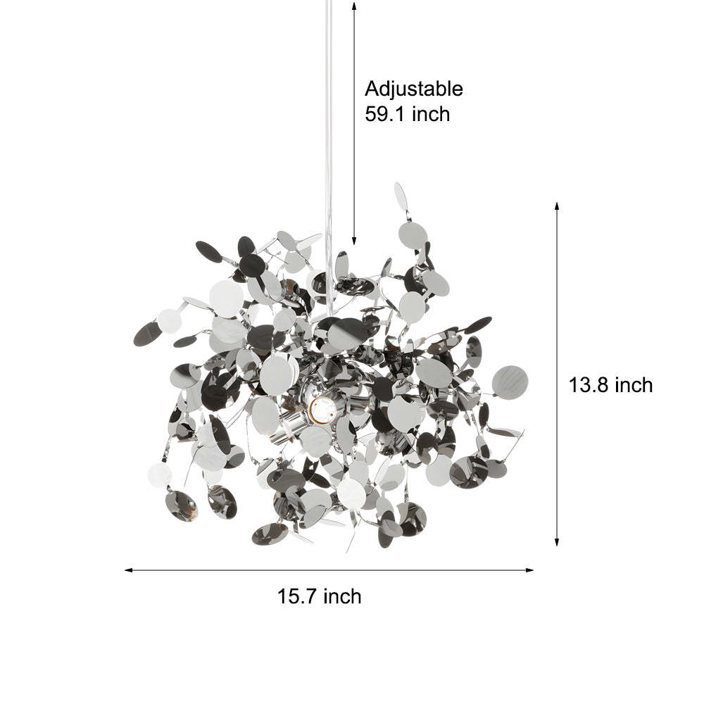 Spherical Stainless Steel Disc Nordic Modern Chandelier
