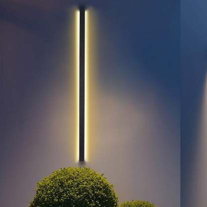 Black Long Strip LED Waterproof Modern Outdoor Wall Lights Porch Lights-Lighom