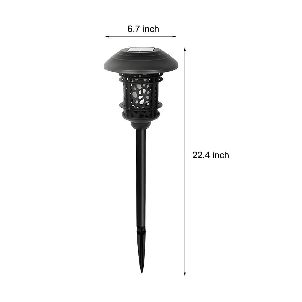 22.4-inch Solar Black Pathway Light with Stake-Lighom