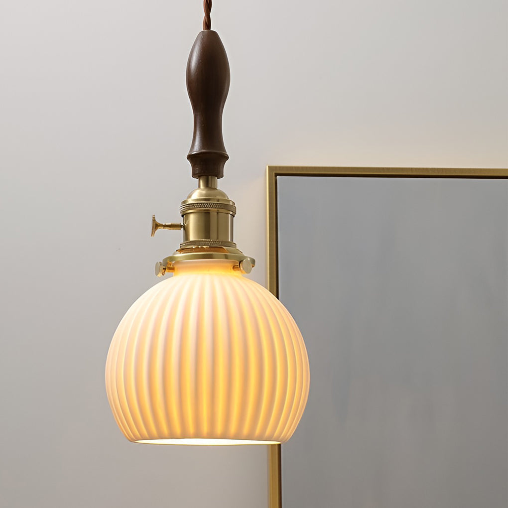 Ceramic Copper 12W Nordic Plug-In Wall Lamp
