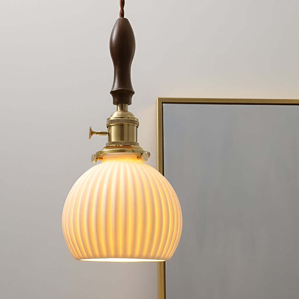 Ceramic Copper 12W Nordic Plug-In Wall Lamp