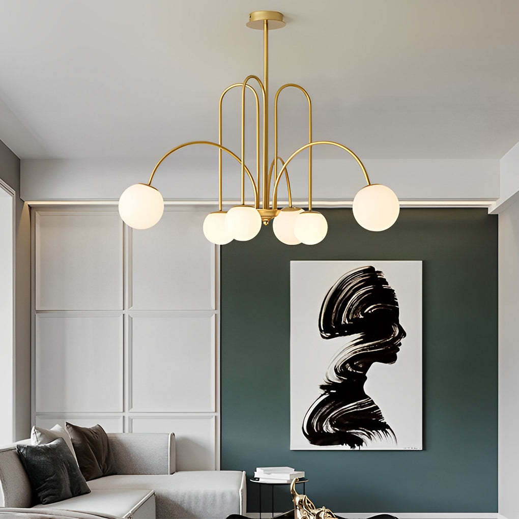 Iron Glass Nordic Ceiling Chandelier