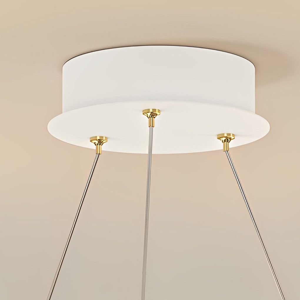 Crystal Glass Flower Crown Dimmable Nordic Chandelier