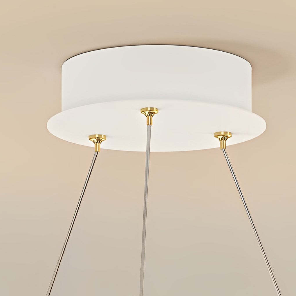 Crystal Glass Flower Crown Dimmable Nordic Chandelier