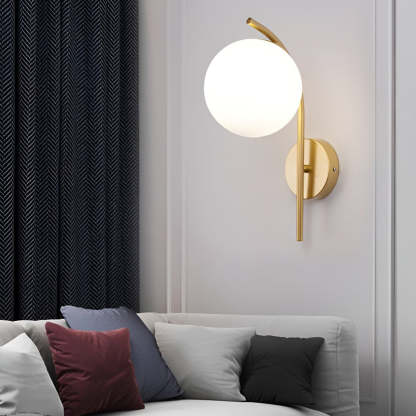 Creative Glass Ball-shaped LED Nordic Plug in Wall Sconce Lighting-Lighom