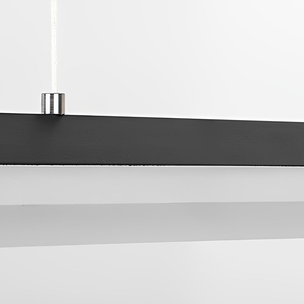 Minimalist Strip LED Neutral Metal Modern Chandelier