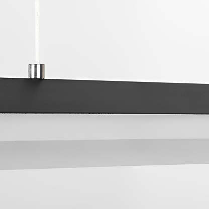 Minimalist Strip LED Neutral Metal Modern Chandelier