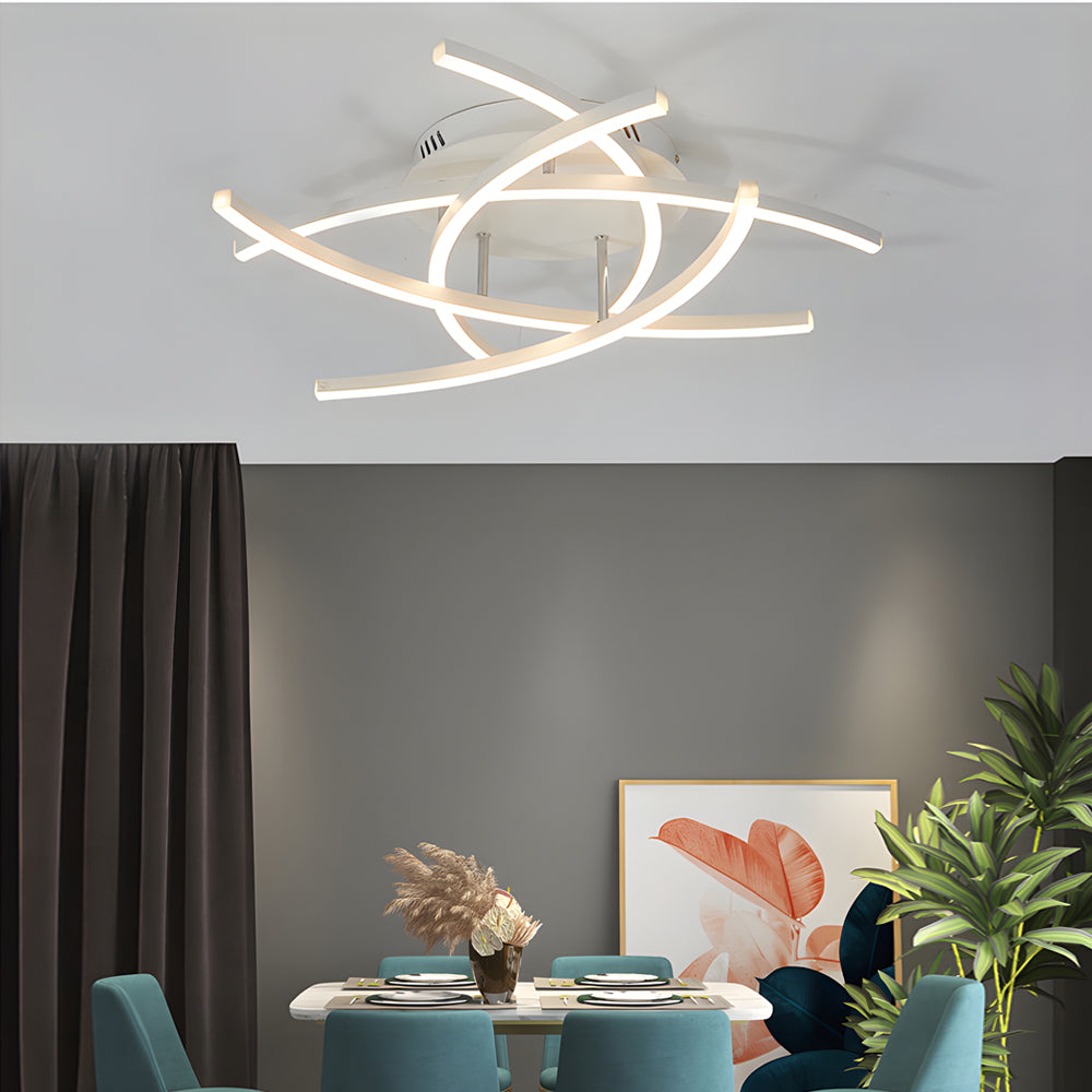 LED Dimmable Lines Modern Ceiling Light with Remote