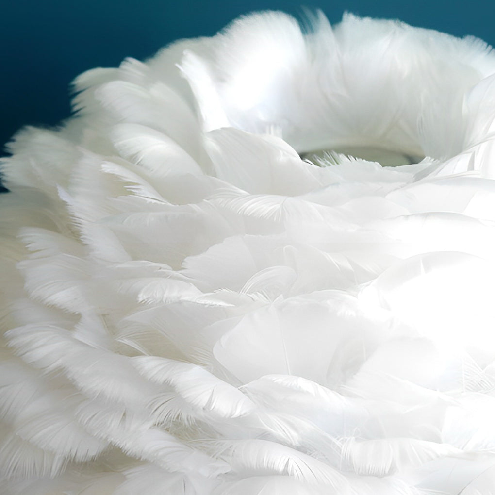 LED Feather Crystal Tassel Ambient Table Lamp
