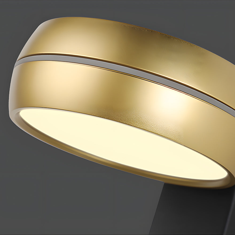 Round 6W LED Wall Sconce Rotatable Bedside Lamp-Lighom