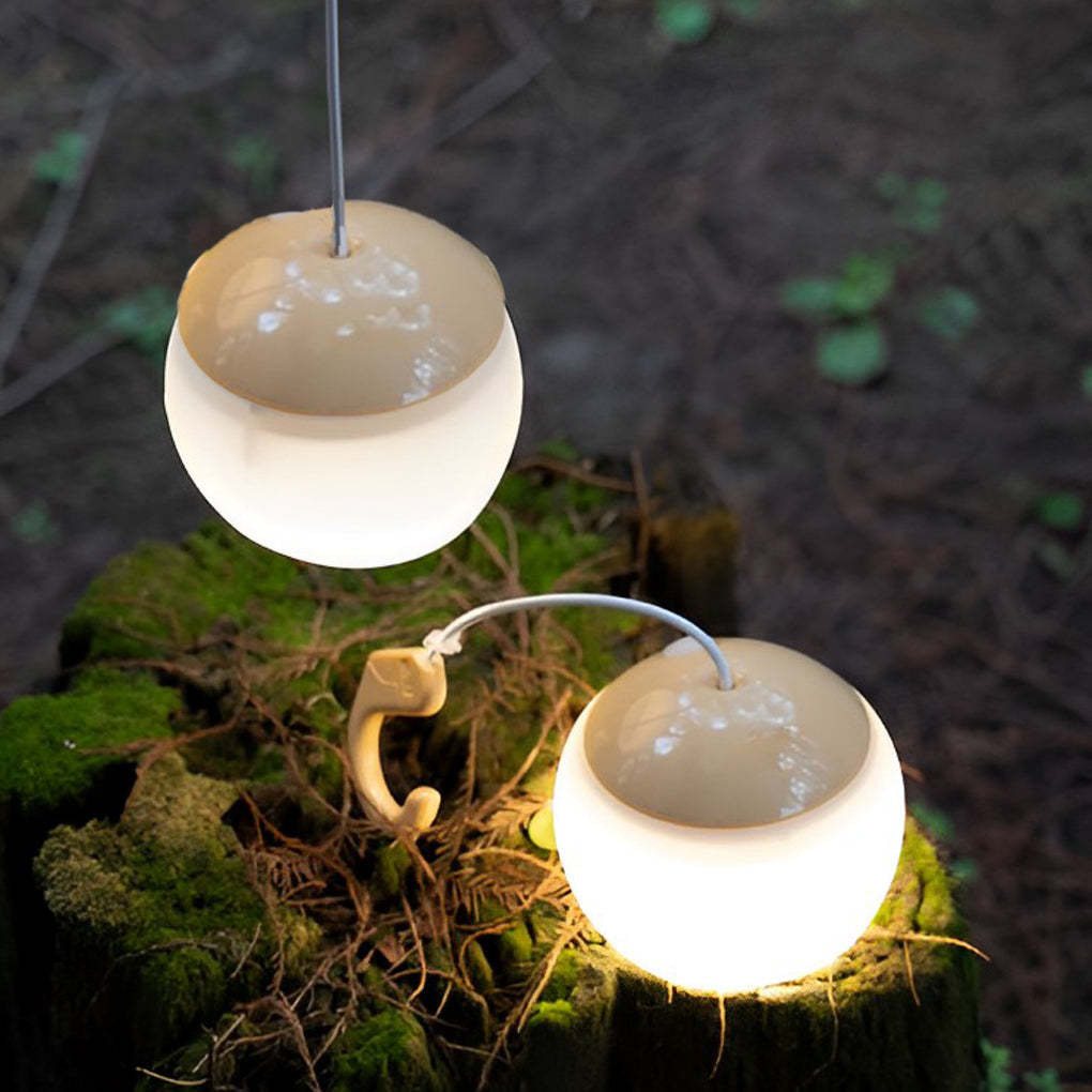 Round LED Dimmable USB Rechargeable Modern Portable Camping Lights-Lighom