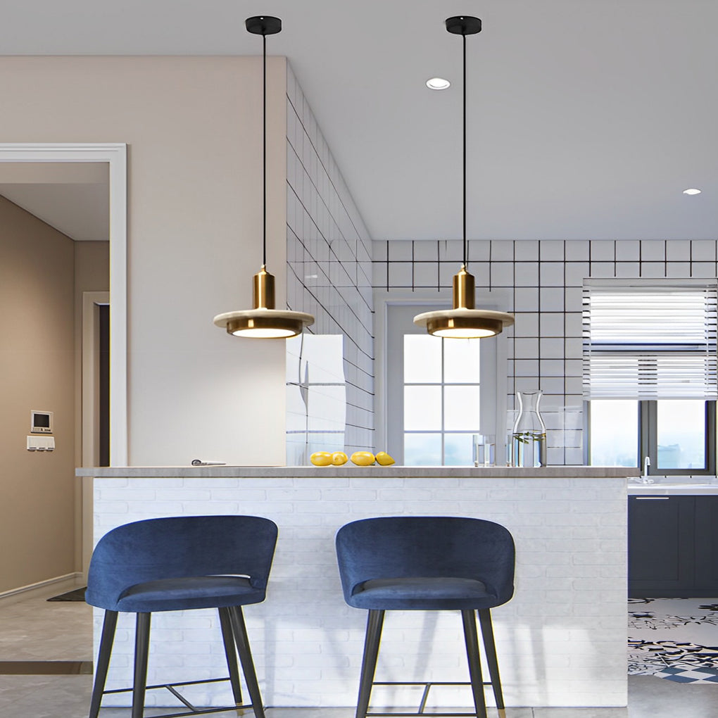 Round Flying Saucer Iron LED Modern Pendant