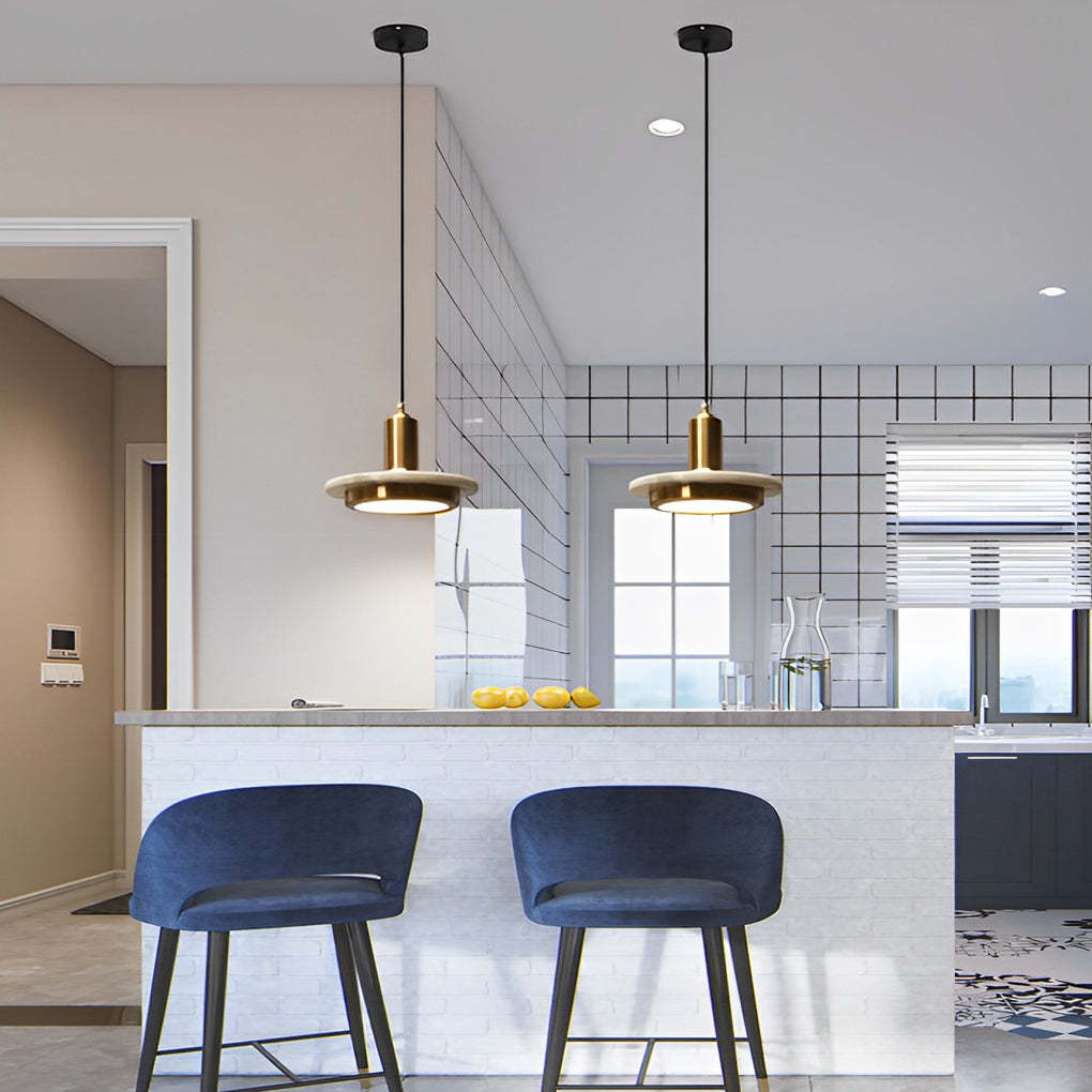 Round Flying Saucer Iron LED Modern Pendant