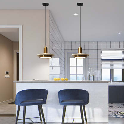 Round Flying Saucer Iron LED Modern Pendant