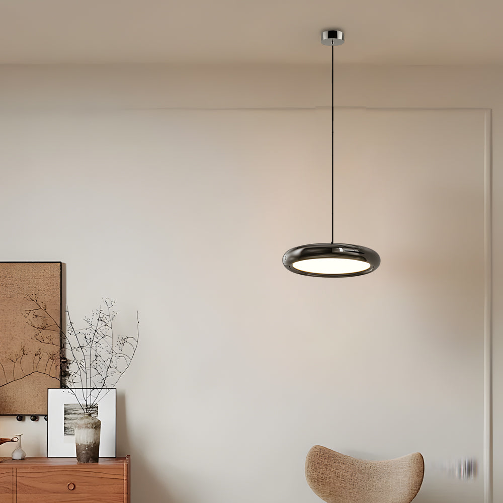 Gray modern metallic pendant lighting — Natural White (4000K) / Matte Black / 3-Light