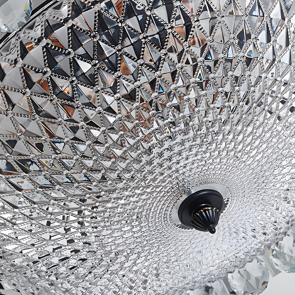 Round Crystal LED Dimmable American Ceiling Light