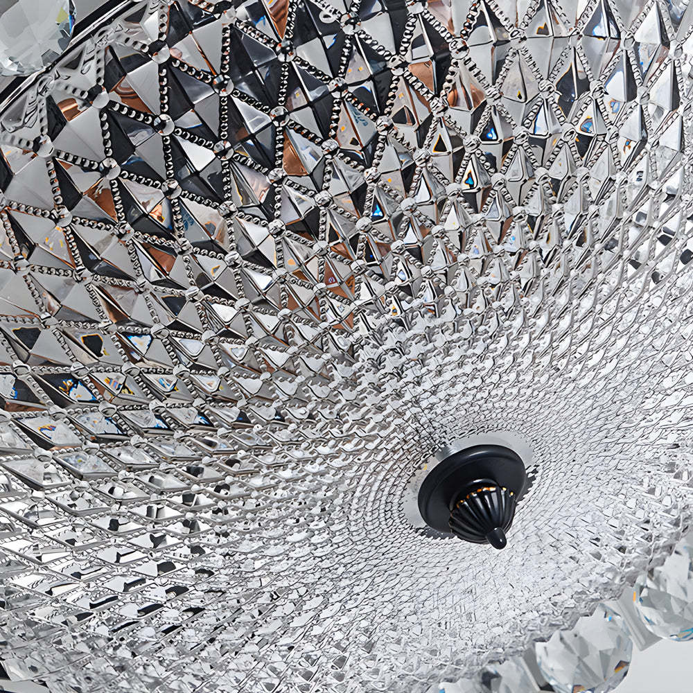 Round Crystal LED Dimmable American Ceiling Light