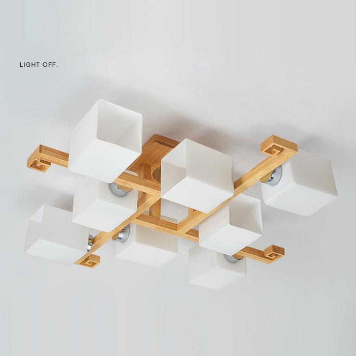 Nordic Solid Wood 4/5/8/9-Light Flush Mount — 5 Lights / 110V-120V For US/CA