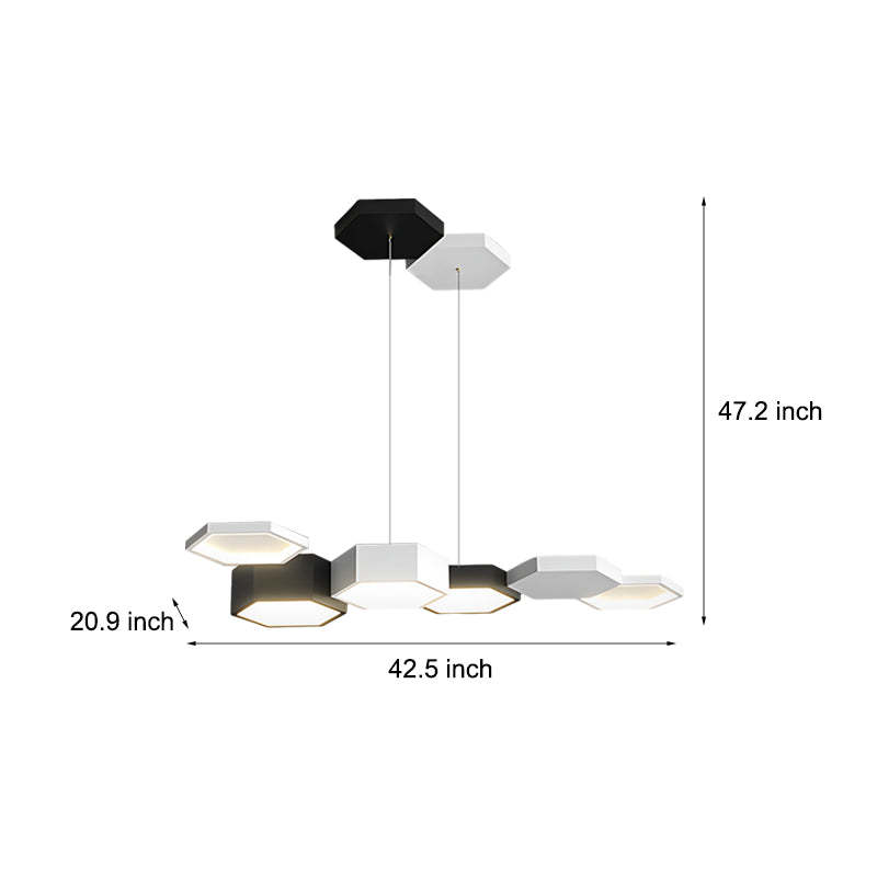 Geometric Minimalist Dimmable LED Modern Dining Chandelier